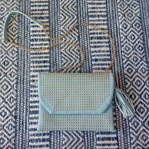 !!! SOLD!! Light Blue Embellished Crossbody Purse